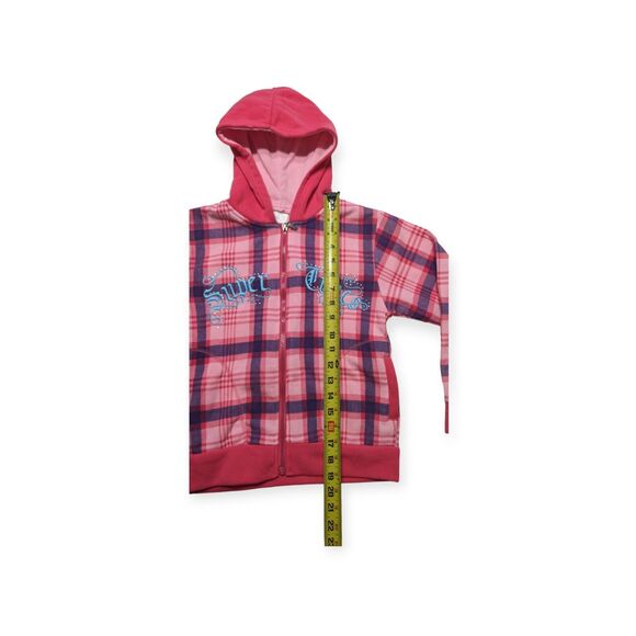 MJ Collection Girls Pink Hoodie 'Super Cubes' Size 10 - Picture 3 of 6
